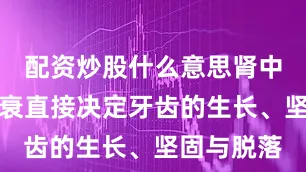 配资炒股什么意思肾中精气的盛衰直接决定牙齿的生长、坚固与脱落